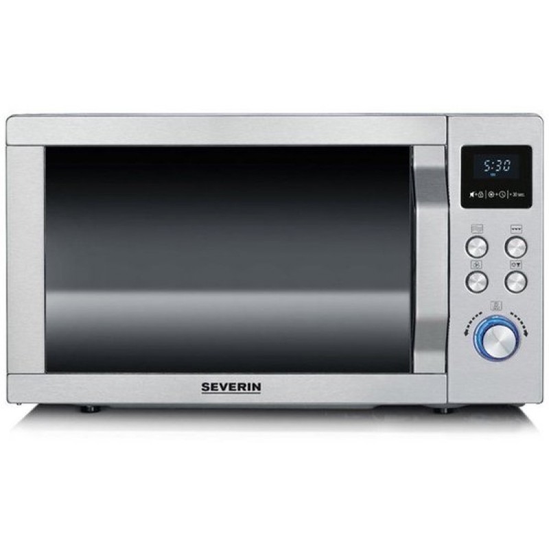 Severin MW 7774 Combi magnetron - Grill en Hetelucht tot 200 °C - EasySelect Bediening - 25 Liter- RVS