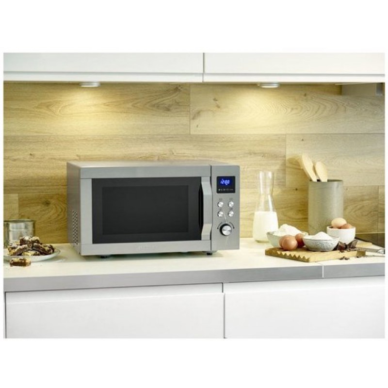Severin MW 7774 Combi magnetron - Grill en Hetelucht tot 200 °C - EasySelect Bediening - 25 Liter- RVS