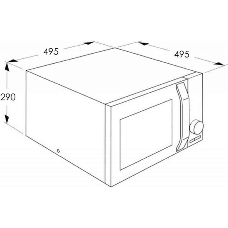 Severin MW 7777 Combi magnetron - Glazen Bodem zonder Draaiplateau - Ultra-Hetelucht tot 230 °C - 25 Liter - RVS