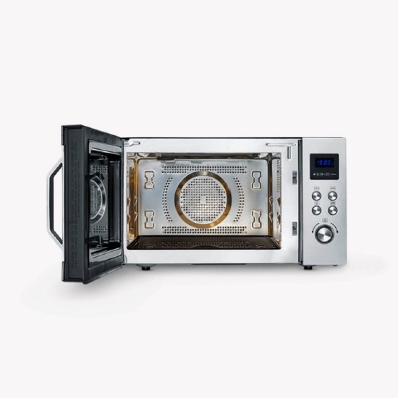 Severin MW 7777 Combi magnetron - Glazen Bodem zonder Draaiplateau - Ultra-Hetelucht tot 230 °C - 25 Liter - RVS