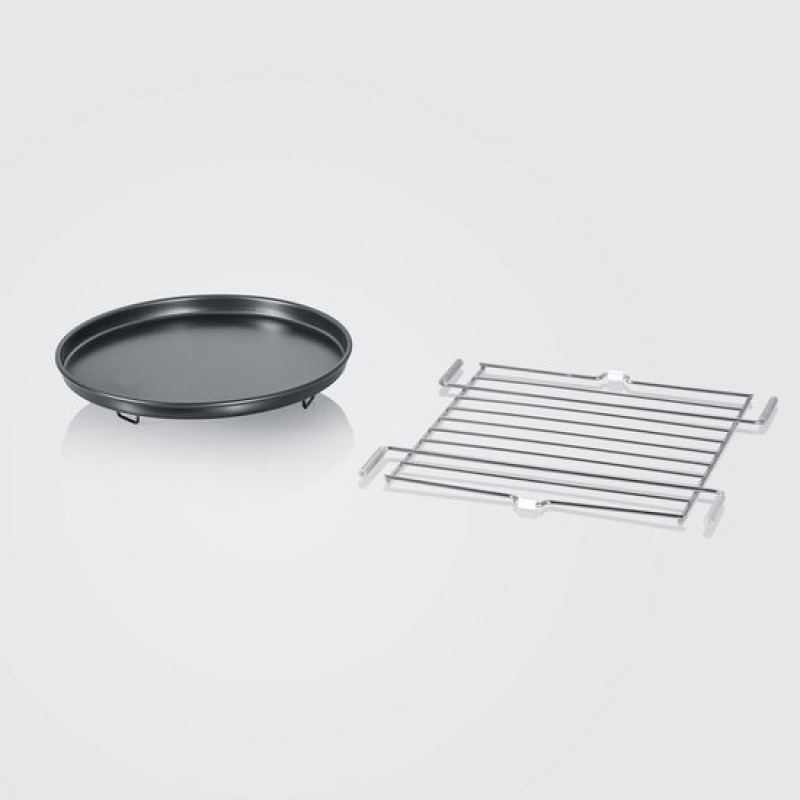 Severin MW 7777 Combi magnetron - Glazen Bodem zonder Draaiplateau - Ultra-Hetelucht tot 230 °C - 25 Liter - RVS