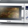 Severin MW 7777 Combi magnetron - Glazen Bodem zonder Draaiplateau - Ultra-Hetelucht tot 230 °C - 25 Liter - RVS