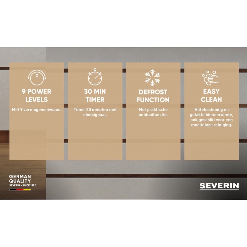 Severin MW 7781 - Magnetron met grill - 17 liter - Draaiknop bediening - Zwart
