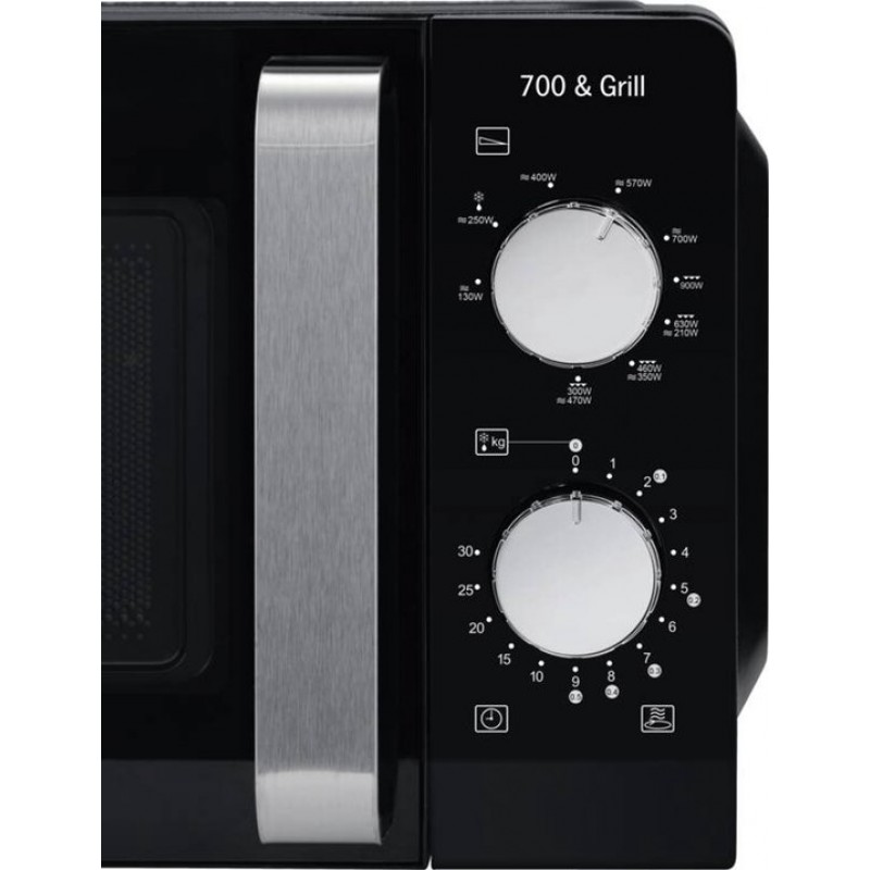 Severin MW 7781 - Magnetron met grill - 17 liter - Draaiknop bediening - Zwart