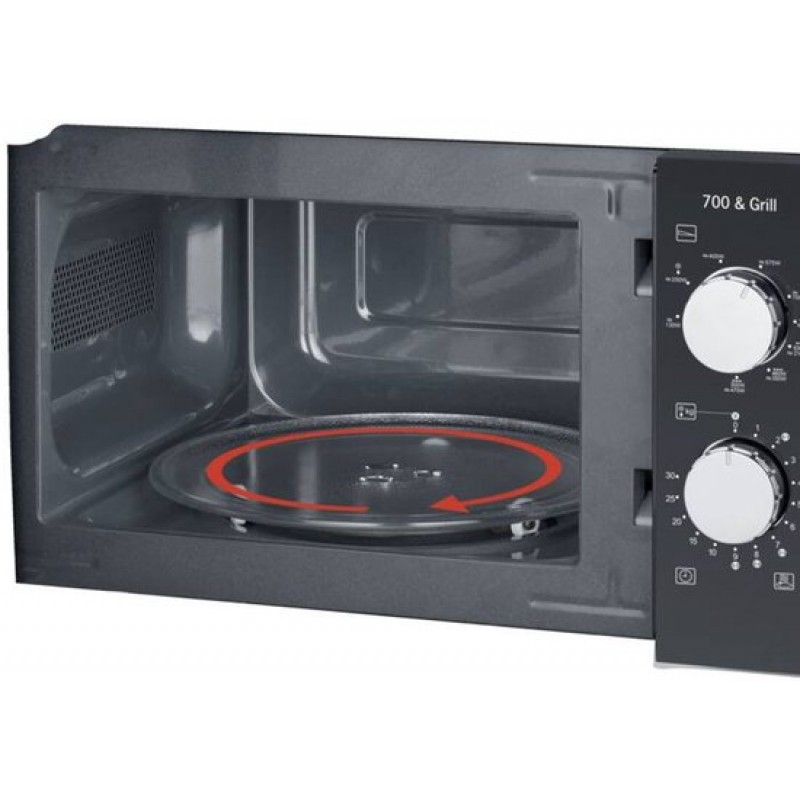 Severin MW 7781 - Magnetron met grill - 17 liter - Draaiknop bediening - Zwart