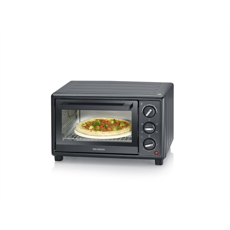 Severin TO 2079 Bak- en Toastoven met Pizzasteen & Draaispit - Hetelucht - 20 Liter - 1600 W