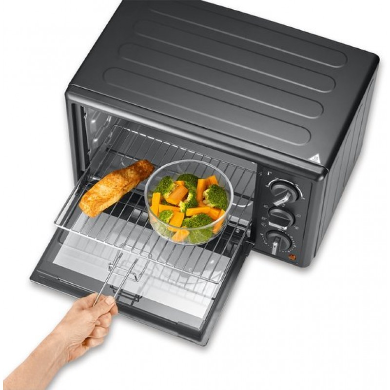 Severin TO 2079 Bak- en Toastoven met Pizzasteen & Draaispit - Hetelucht - 20 Liter - 1600 W