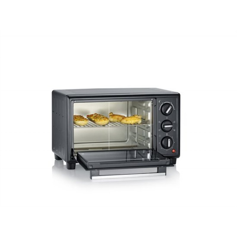 Severin TO 2079 Bak- en Toastoven met Pizzasteen & Draaispit - Hetelucht - 20 Liter - 1600 W