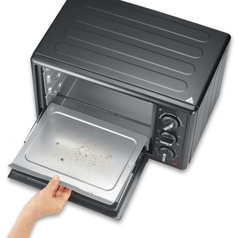 Severin TO 2079 Bak- en Toastoven met Pizzasteen & Draaispit - Hetelucht - 20 Liter - 1600 W