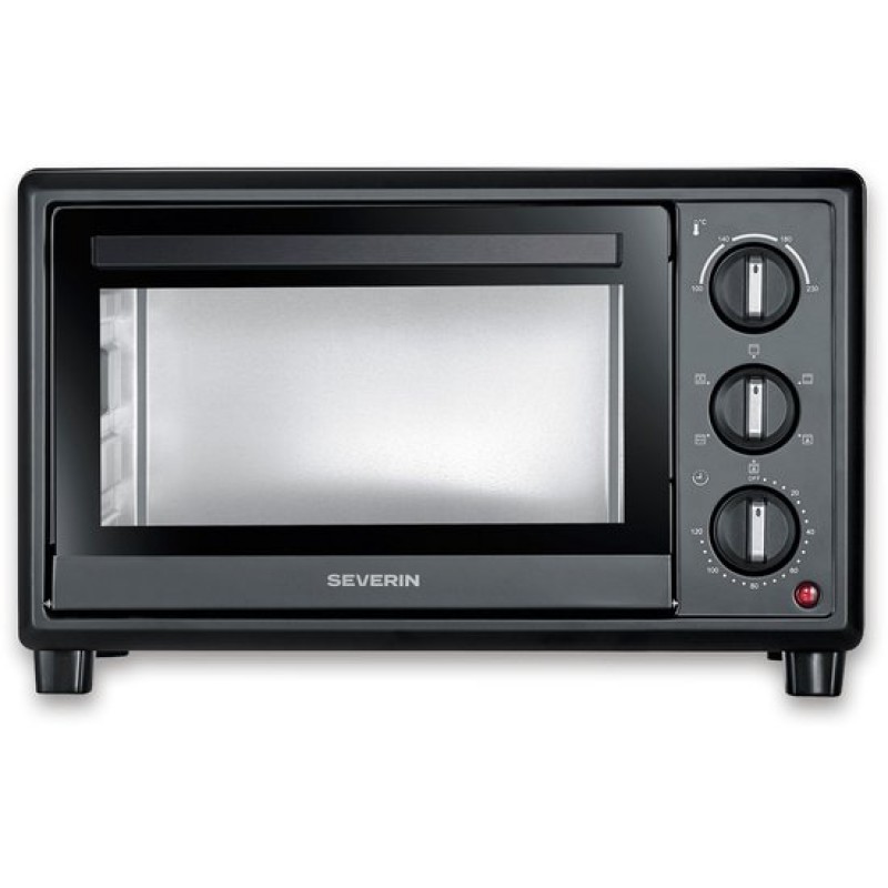 Severin TO 2079 Bak- en Toastoven met Pizzasteen & Draaispit - Hetelucht - 20 Liter - 1600 W
