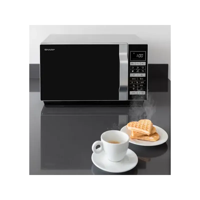 Sharp R860S - Combi-magnetron - Zilver - 900 W - 25 Liter