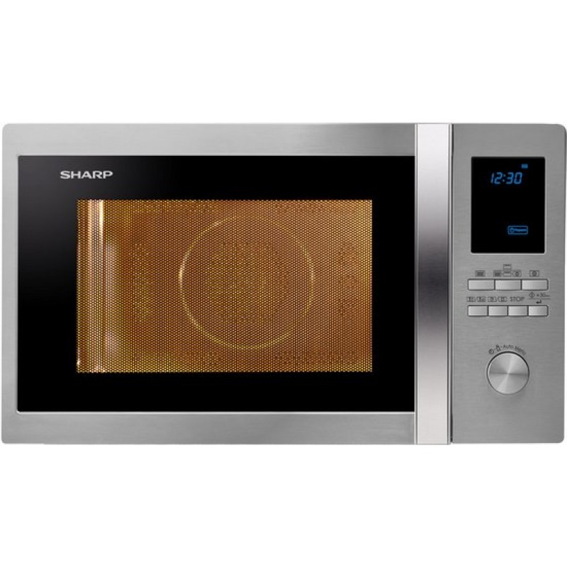 Sharp R-982 STWE - Combi-magnetron - vrijstaand - RVS