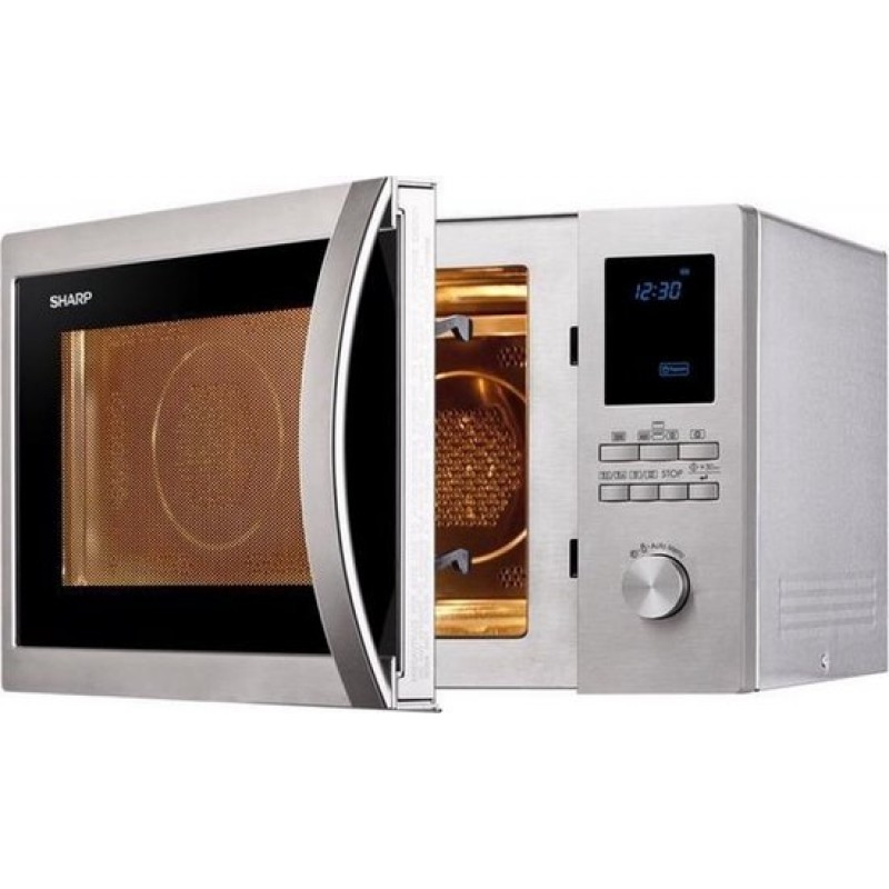 Sharp R-982 STWE - Combi-magnetron - vrijstaand - RVS