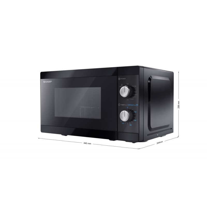 Sharp YC-MG01E-B magnetron en grill - 800W - 20 liter - zwart