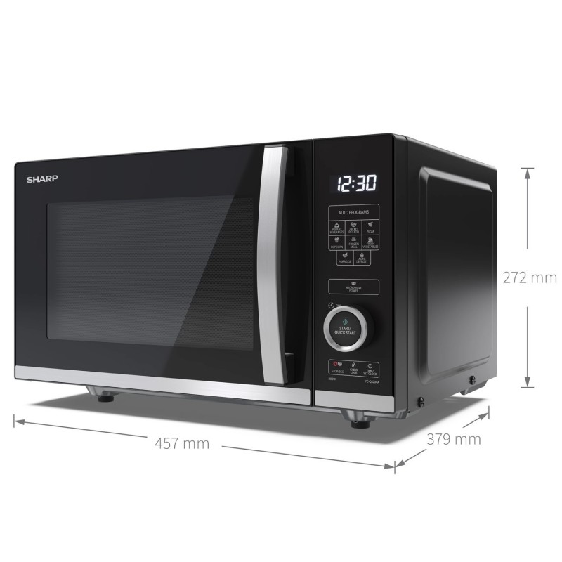 Sharp YC-QS204AE-B Flatbed Magnetron - 800W - 20ltr - zwart