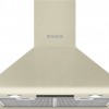 SMEG KSED65PE - Afzuigkap - 60 cm - Crème - Wandschouw Afzuigkap - 600 m³/u - LED Verlichting - Victoria Design