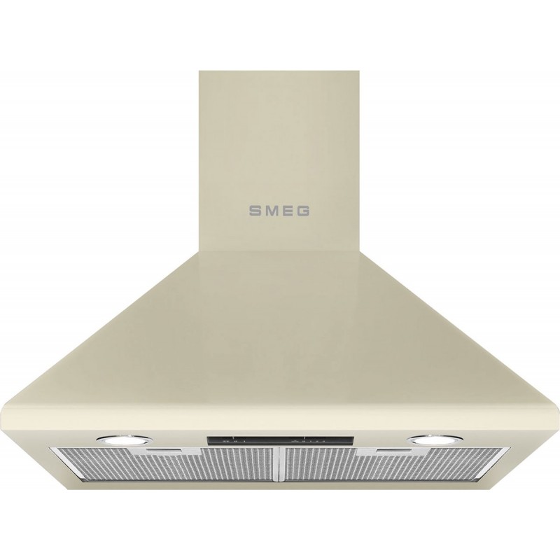 SMEG KSED65PE - Afzuigkap - 60 cm - Crème - Wandschouw Afzuigkap - 600 m³/u - LED Verlichting - Victoria Design
