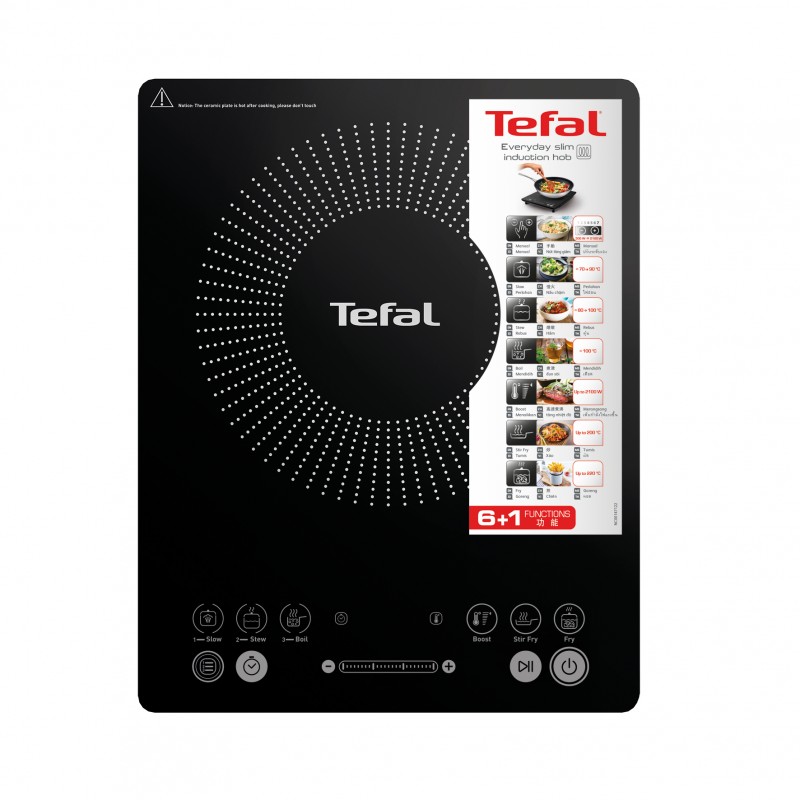 Tefal Everyday Slim IH210801 - Vrijstaande Inductiekookplaat - Compact - 2100W - Touchbediening