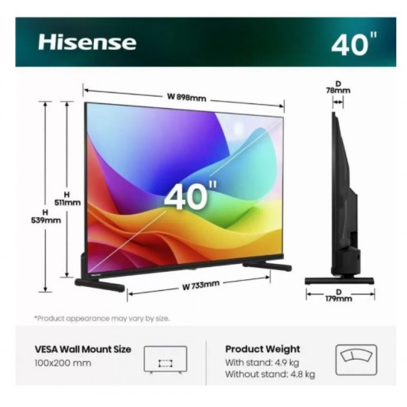 Hisense QLED 40A59S (2026) QLED televisie - 40 inch