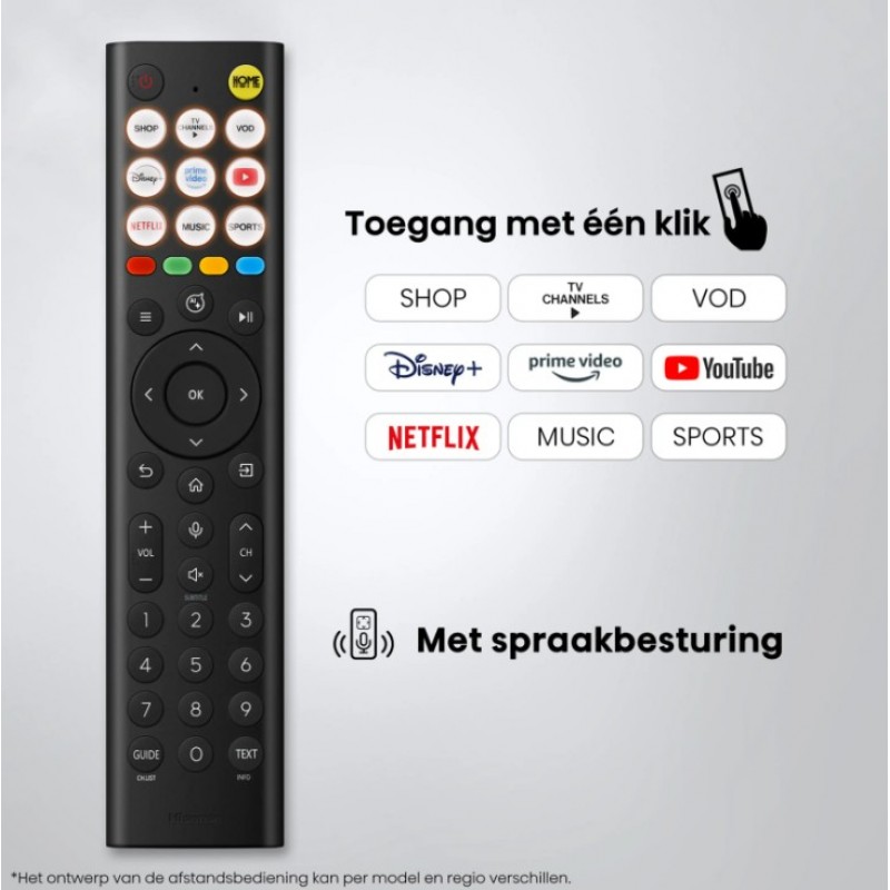 HISENSE 50U7SE - Ultra HD 4K - Mini-led-tv - 50 inch - 2026