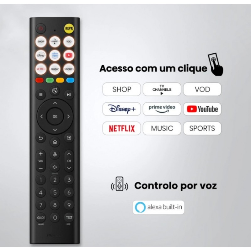 Hisense 55A6S SmartTV - 55 inch - 4K DLED - 2026 - Dolby Vision - AI 4K Upscaler - AI Smooth Motion - Game Mode Plus - Voice Control - DTS Virtual: X