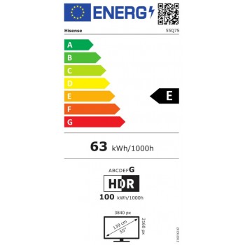HISENSE 55Q7S - Ultra HD 4K - QLED-tv - 55 inch - 2026