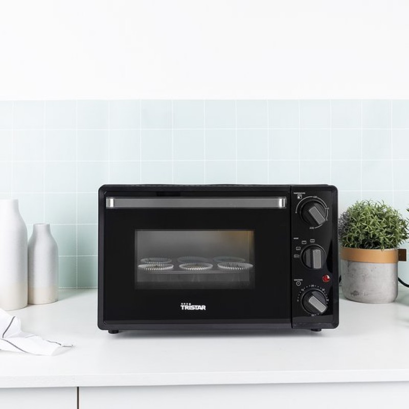 Tristar Vrijstaande Compacte Oven OV-3620 - 19 Liter oven - 1300 Watt - Boven- en onder-verhitting - Zwart