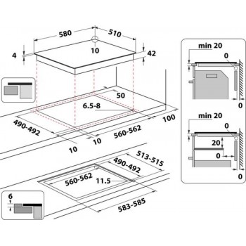 Whirlpool AKT 801/NE - Keramisch kookplaat