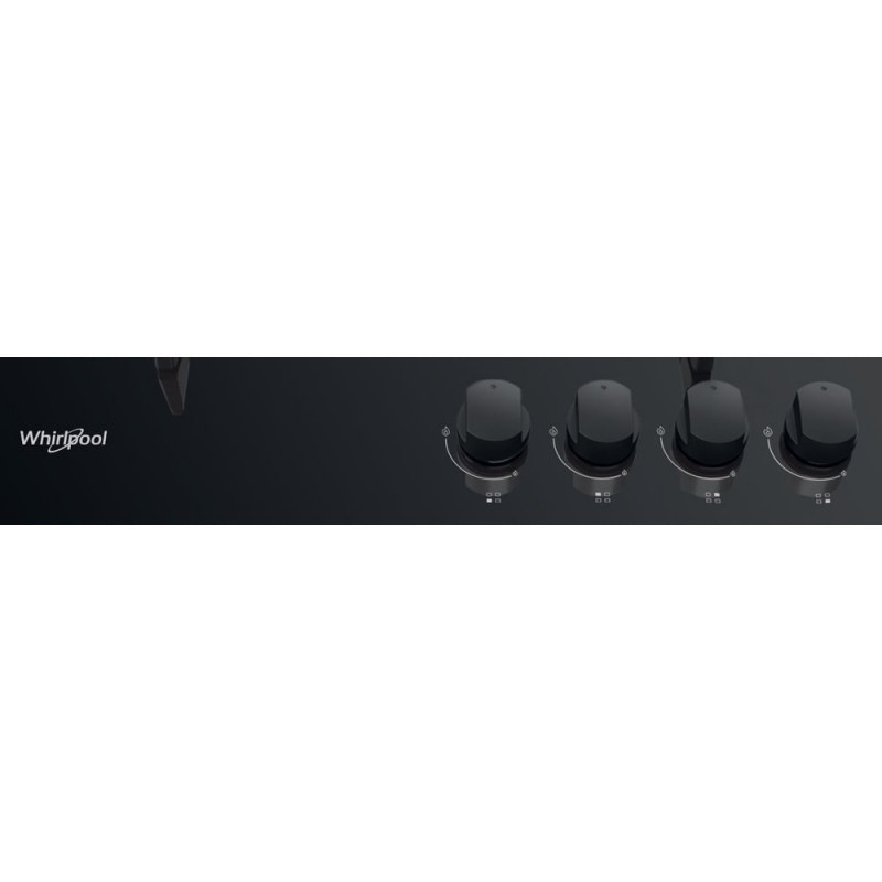 Whirlpool AKT 616/NB Zwart Ingebouwd 60 cm Gaskookplaat 4 zone(s)