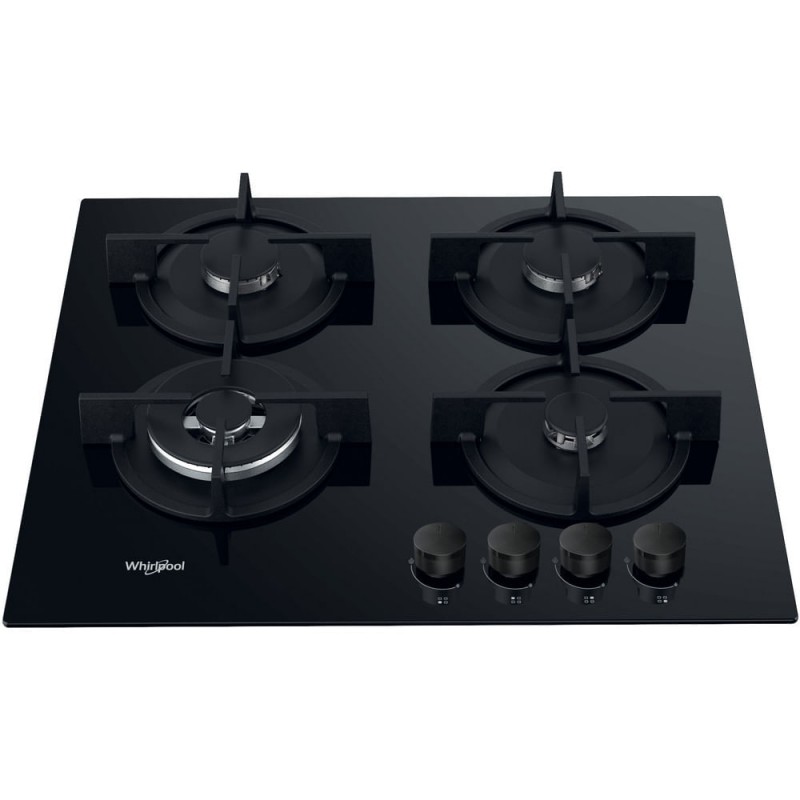 Whirlpool AKT 625/NB1 - Zwart - Ingebouwd - 59 cm - Gaskookplaat - 4 zone(s)