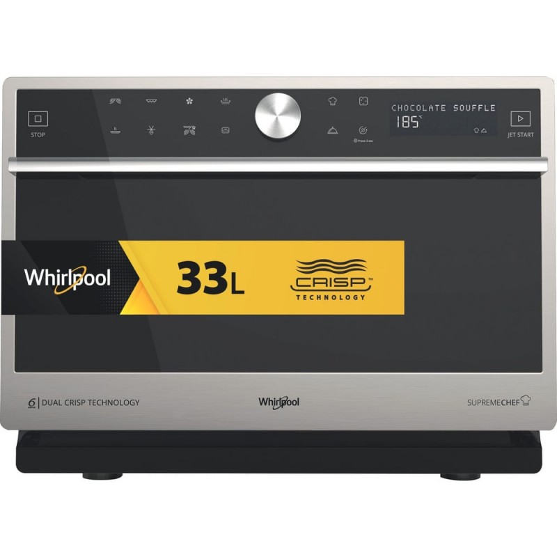 Whirlpool Supreme Chef MWSC 9133 SX - Combimagnetron - 33 liter - 1000 watt - Zilver