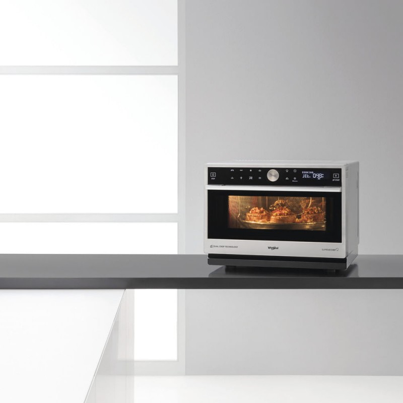 Whirlpool Supreme Chef MWSC 9133 SX - Combimagnetron - 33 liter - 1000 watt - Zilver