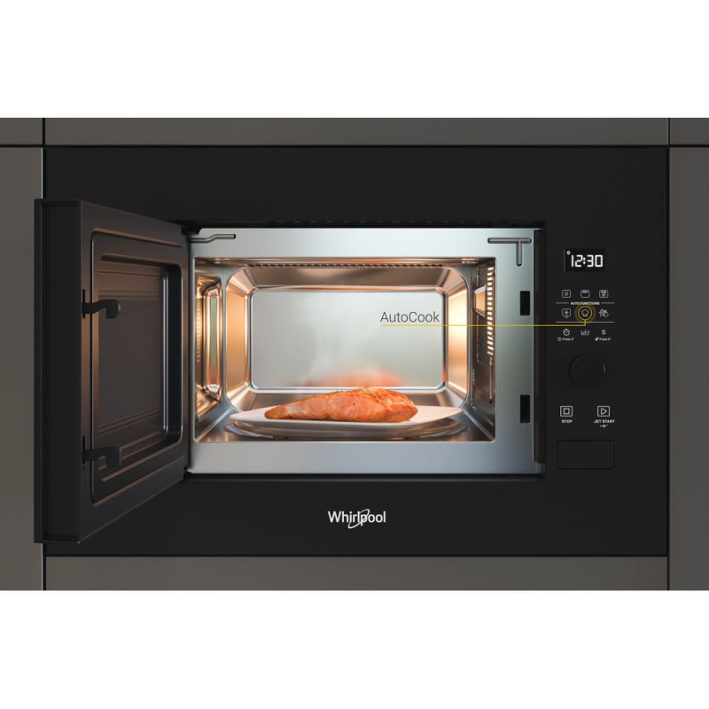inbouw grill magnetron 20l 800w zwart - whirlpool - wmf200gnb