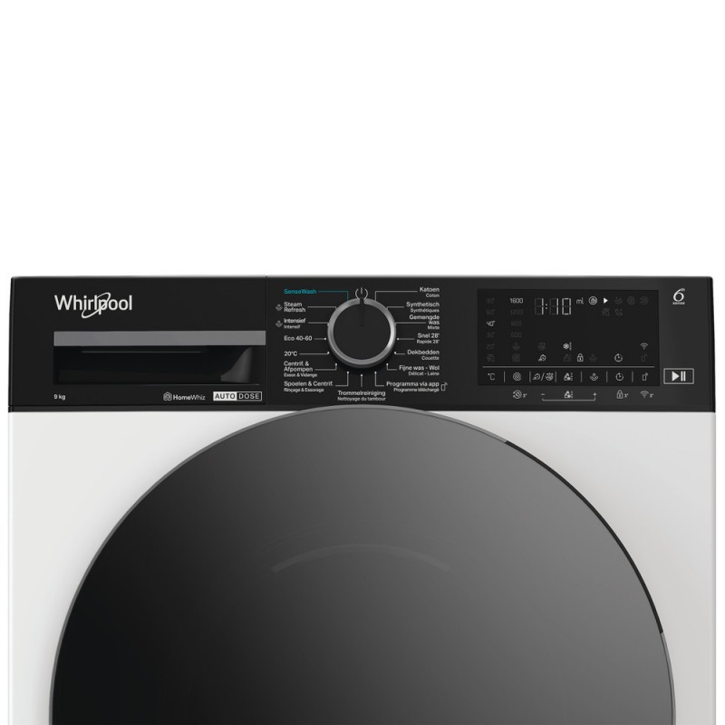 Whirlpool WPM 966W ADS BE - Wasmachine voorlader - 9 kg - 1600 rpm - Luid - 78 dB