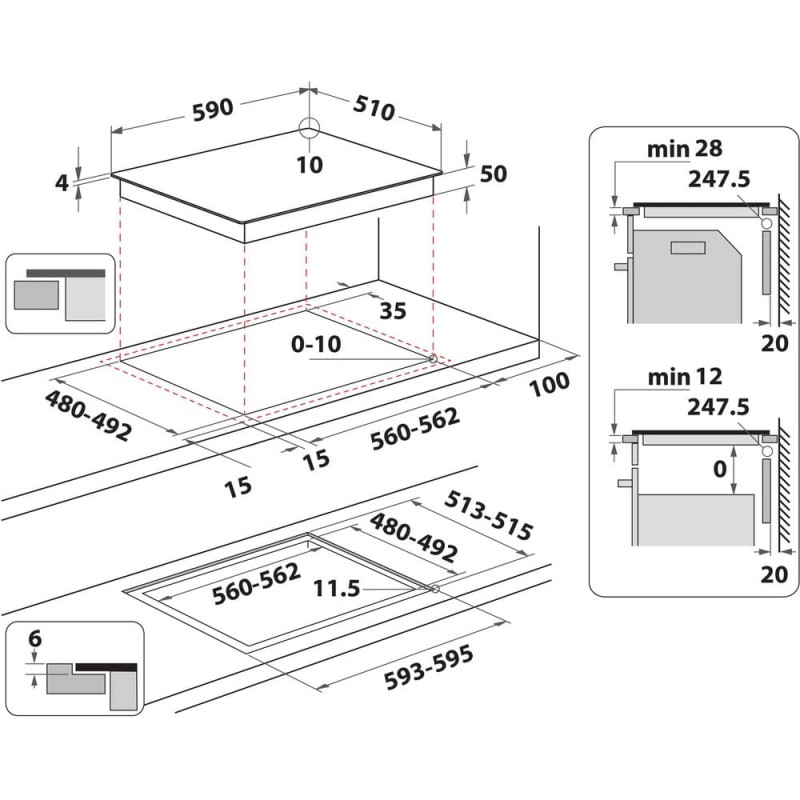 Whirlpool WS Q2160 NE - Inductie kookplaat