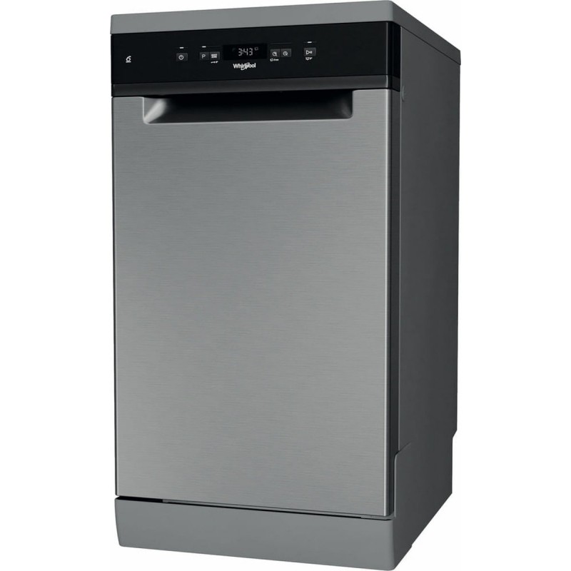 Whirlpool WSFC 3M27 X, Vrijstaand, Slimline (45 cm), Roestvrijstaal, Zwart, Knoppen, 1,3 m