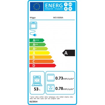 Wiggo WO-E606A – Vrijstaand gasfornuis – 60 cm – 4 kookzones – 66L elektrische oven – Roestvrijstaal – Energieklasse A