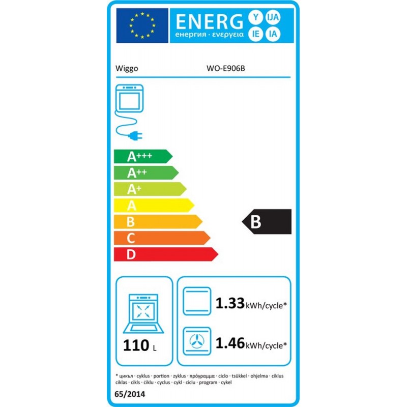 Wiggo WO-E906B(XX) - Vrijstaand - Gasfornuis - 90 cm - 110 Liter - 5 pitten - Energieklasse A  - Roestvrijstaal