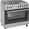 Wiggo WO-E906B(XX) - Vrijstaand - Gasfornuis - 90 cm - 110 Liter - 5 pitten - Energieklasse A  - Roestvrijstaal