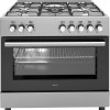 Wiggo WO-E906B(XX) - Vrijstaand - Gasfornuis - 90 cm - 110 Liter - 5 pitten - Energieklasse A  - Roestvrijstaal