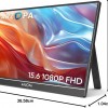 Arzopa Portable Monitor – A1 Kickstand - Portable lichtgewicht Draagbaar Reis Monitor - Ultradun - sRGB 100% - Speakers - Metalen Frame - 15.6 inch