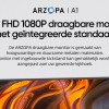 Arzopa Portable Monitor – A1 Kickstand - Portable lichtgewicht Draagbaar Reis Monitor - Ultradun - sRGB 100% - Speakers - Metalen Frame - 15.6 inch