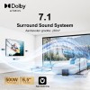 ULTIMEA Poseidon D80 Boom - 7.1 Dolby Atmos Soundbar - Draadloze Subwoofer & Surround Speakers - Home Cinema - HDMI eARC - Soundbar voor tv - Zwart