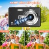 Digitale Camera 44MP - 1080P FHD Video - 2.4 Inch LCD Scherm - 16X Digitale Zoom - Compacte en Draagbare Vlogcamera - Anti Shake Functie - Inclusief 32GB SD Kaart - Zwart