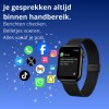 Kiraal Montala Smartwatch - Hartslagmeter - Stappenteller - Slaapmonitor - Multisport - Compatibel met Android en iOS - Zwart