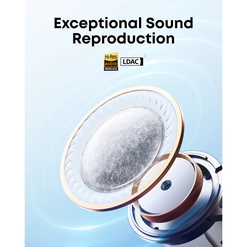 soundcore Liberty 5 by Anker - Draadloze oordoppen met noise-cancelling - 2x sterkere stemonderdrukking - Realtime adaptieve noise canceling - Snelladen - Dolby Audio - Heldere gesprekken met 6 microfoons en AI - Lange batterijduur