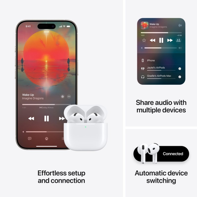 Apple AirPods 4 - MXP63ZM/A - met reguliere oplaadcase (USB-C) - zonder kabel