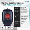 MijnSOS® SOS Noodknop - Alarmknop voor Ouderen - GPS Tracker 4G - Senioren Alarmhorloge - Valdetectie - Personenalarmering Dementie - Hartslag-, Bloeddruk- & Temperatuurmeting - Waterdicht IP67 - Inclusief App