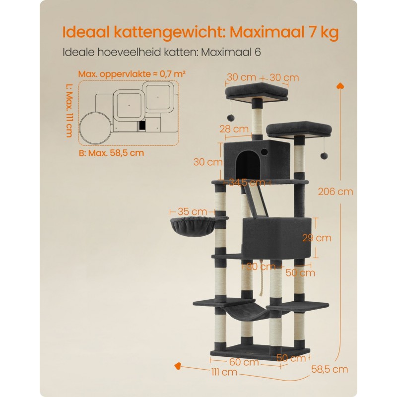 multi-stapel kattenkrabpaal PCT190