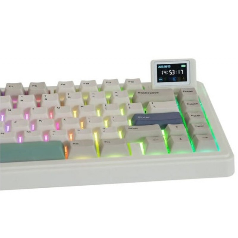 EPOMAKER RT82 Retro White 75% Sea Salt Silent Switch Hotswap RGB Draadloos Mechanisch Gamingtoetsenbord Engels